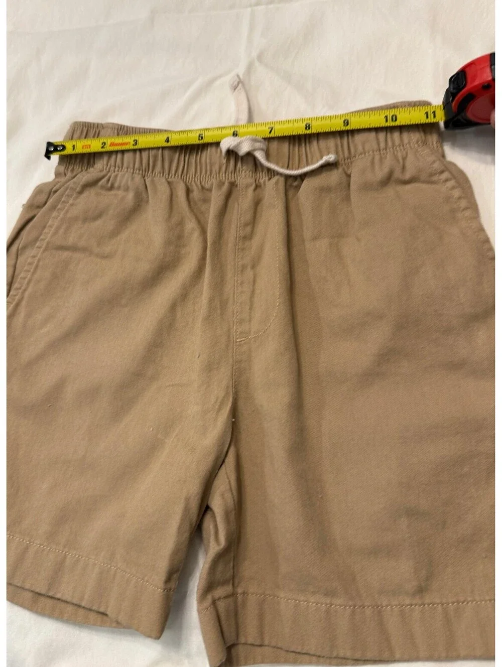 Crewcuts Children's Khaki Elastic Waist Drawstring Shorts, Size 8